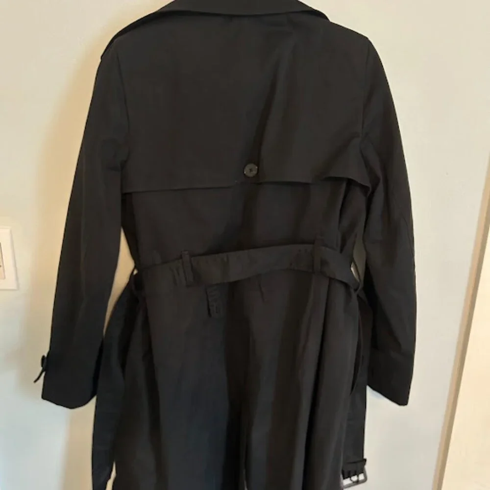 Banana Republic Black Trench Coat - Picture 4 of 6